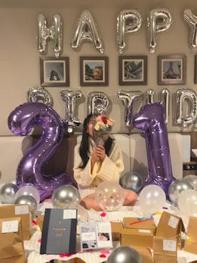 「Chico（チコ）のアイテム（ニット/セーター、ホワイト系）」を使った、Kanakoさん（レディース・158cm）の冬コーディネート