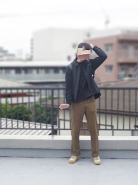 「AF1」｜「アイテム（ブルゾン）」を使った、〆さん（メンズ・184cm）の秋コーディネート