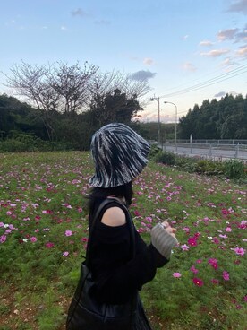 「PERVERZE（パーバーズ）のアイテム（帽子）」を使った、mnpさん（レディース・155cm）の冬コーディネート