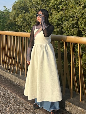 「GORGE（ゴージ）のアイテム（ワンピース/ドレス）」を使った、miyuさん（レディース・156cm）の春コーディネート
