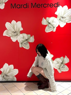 「Mardi Mercredi（マルディメクルディ）のアイテム」を使った、myさん（レディース・161cm）の春コーディネート