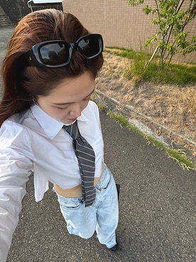 「アイテム（ネクタイ）」を使った、myさん（レディース・160cm）の秋コーディネート