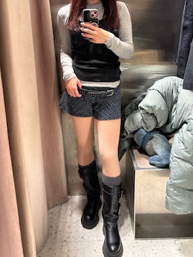 「アイテム（タンクトップ）」を使った、myさん（レディース・161cm）の冬コーディネート