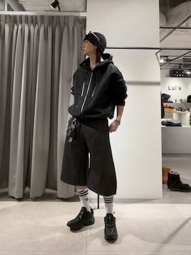 「Lui's（ルイス）の【Neucon】TECH FUNCTION HARD SHELL JACKET / テックファンクションハードシェルジャケット / ブルゾン（ブルゾン、ブラック系）」を使った、Ryu.さん（メンズ・172cm）の秋コーディネート