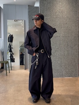 「Lui's（ルイス）のアクティブブルゾン（ブルゾン、ブルー系）」を使った、Ryu.さん（メンズ・172cm）の春コーディネート