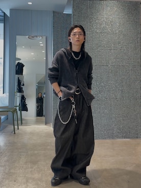 「Lui's（ルイス）のアイテム（アクセサリー）」を使った、本間 龍祐さん（メンズ・172cm）の春コーディネート