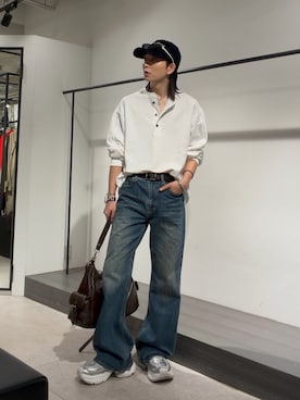 「Lui's（ルイス）のアイテム（パンツ）」を使った、Ryu.さん（メンズ・172cm）の秋コーディネート