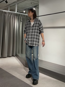「Lui's（ルイス）のアイテム（シャツ/ブラウス）」を使った、Ryu.さん（メンズ・172cm）の秋コーディネート