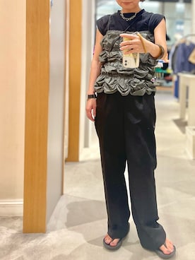 「LAKOLE（ラコレ）のアイテム（チノパンツ）」を使った、Akihooooo!さん（レディース・153cm）の秋コーディネート