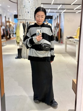 「アイテム（ボディバッグ/ウエストポーチ）」を使った、Akihooooo!さん（レディース・153cm）の秋コーディネート