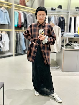 「アイテム（ヘアバンド）」を使った、Akihooooo!さん（レディース・153cm）の秋コーディネート