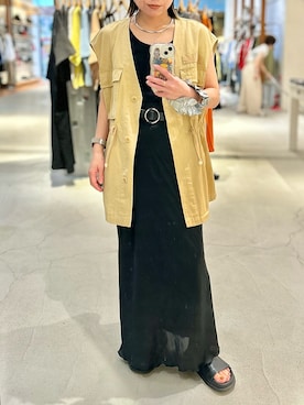 「アイテム（ベスト）」を使った、Akihooooo!さん（レディース・153cm）の夏コーディネート