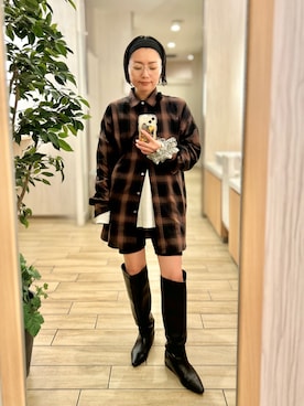 「アイテム（ファッション雑貨）」を使った、Akihooooo!さん（レディース・153cm）の秋コーディネート