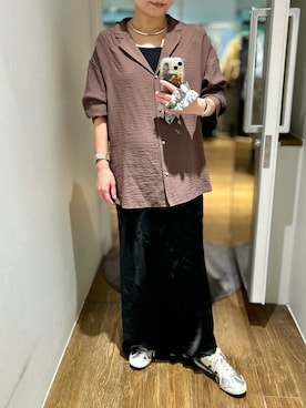 「アイテム（バングル/リストバンド）」を使った、Akihooooo!さん（レディース・153cm）の秋コーディネート