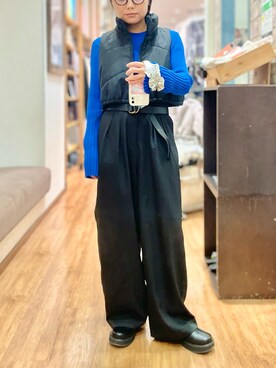 「重ね着ベストシーズン」｜「アイテム（PC・スマホグッズ/家電）」を使った、Akihooooo!さん（レディース・153cm）の秋コーディネート