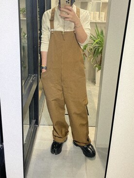 「UNIVERSAL OVERALL（ユニバーサルオーバーオール）のアイテム（サロペット/オーバーオール）」を使った、hide。。さん（メンズ・166cm）の秋コーディネート