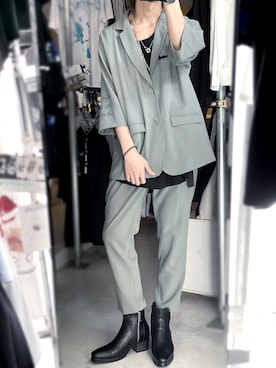 「アイテム（テーラードジャケット）」を使った、りょまさん（メンズ・175cm）の夏コーディネート