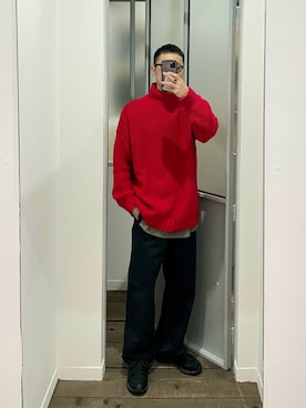 「HOPE（ホープ）のアイテム」を使った、ばばさんぽさん（メンズ・173cm）の冬コーディネート