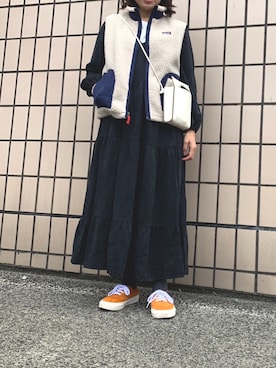 「patagonia」｜「アイテム（ブルゾン）」を使った、hico_chanさん（レディース・155cm）の冬コーディネート