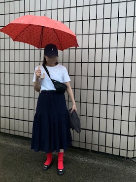「Ralph Lauren」｜「アイテム（レインシューズ）」を使った、hico_chanさん（レディース・155cm）の夏コーディネート
