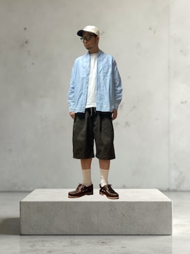 「Timberland（ティンバーランド）のアイテム」を使った、モミヒゲさん（メンズ・175cm）の夏コーディネート