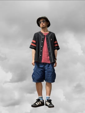 「Anchor Smith（アンカー スミス）のアイテム」を使った、モミヒゲさん（メンズ・175cm）の夏コーディネート