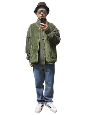 「ARMY TWILL（アーミーツイル）のアイテム（トップス）」を使った、モミヒゲさん（メンズ・175cm）の冬コーディネート