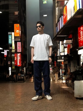 「アイテム（シューズ）」を使った、モミヒゲさん（メンズ・175cm）の夏コーディネート
