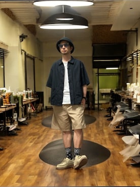 「アイテム（レッグウェア）」を使った、モミヒゲさん（メンズ・175cm）の秋コーディネート