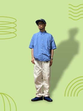 「NATAL DESIGN（ネイタルデザイン）のアイテム」を使った、モミヒゲさん（メンズ・175cm）の夏コーディネート