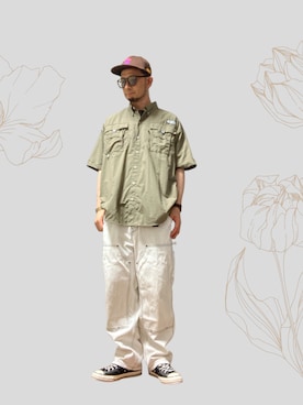 「NATAL DESIGN（ネイタルデザイン）のアイテム」を使った、モミヒゲさん（メンズ・175cm）の夏コーディネート