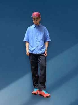 「NIKE SB（ナイキエスビー）のアイテム」を使った、モミヒゲさん（メンズ・175cm）の夏コーディネート