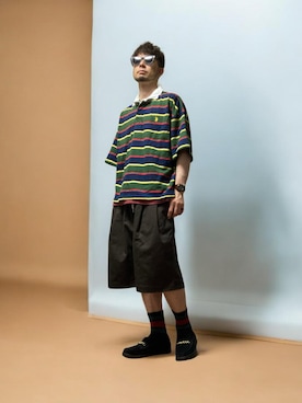 「Anchor Smith（アンカー スミス）のアイテム」を使った、モミヒゲさん（メンズ・175cm）の夏コーディネート