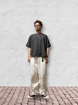「CONVERSE（コンバース）のアイテム」を使った、モミヒゲさん（メンズ・175cm）の夏コーディネート