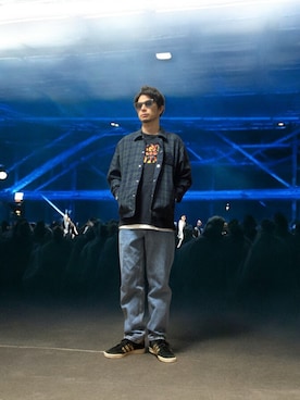 「アイテム（その他アウター）」を使った、モミヒゲさん（メンズ・175cm）の秋コーディネート