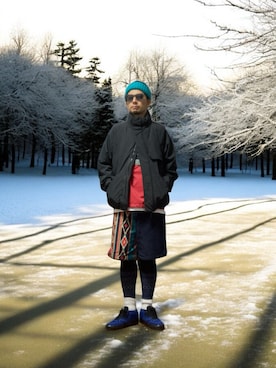 「アイテム（その他トップス）」を使った、モミヒゲさん（メンズ・175cm）の冬コーディネート