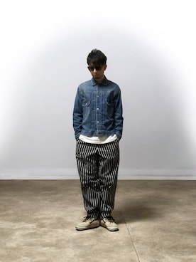 「アイテム（チノパンツ）」を使った、モミヒゲさん（メンズ・175cm）の秋コーディネート