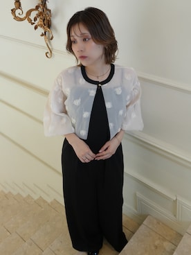 「アイテム（パンツドレス）」を使った、KAYAさん（レディース・153cm）の秋コーディネート