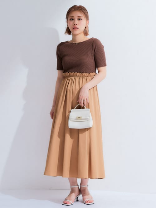 【格安美品】theory 半袖　フレアワンピース　サイズ2 小さいサイズ 半袖ドッキングフレアワンピース 低身長さん・小柄