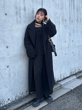 「アイテム（パンツドレス）」を使った、KAYAさん（レディース・153cm）の秋コーディネート