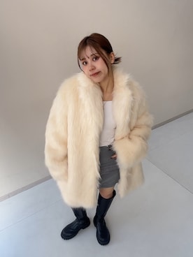 「レギュラー」｜「アイテム（その他アウター）」を使った、KAYAさん（レディース・153cm）の秋コーディネート