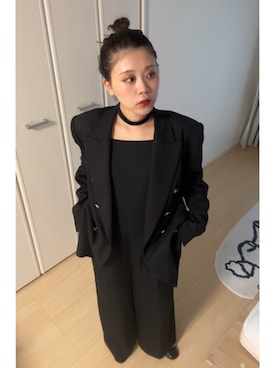 「アイテム（パンツドレス）」を使った、KAYAさん（レディース・153cm）の秋コーディネート