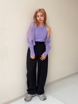 「アイテム（ニット/セーター）」を使った、KAYAさん（レディース・153cm）の秋コーディネート