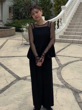 「アイテム（パンツドレス）」を使った、KAYAさん（レディース・153cm）の秋コーディネート