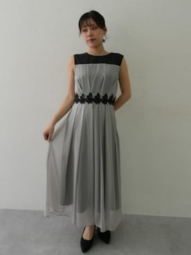 「アイテム（ドレス）」を使った、KAYAさん（レディース・153cm）の冬コーディネート