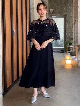 「アイテム（ドレス）」を使った、KAYAさん（レディース・153cm）の秋コーディネート