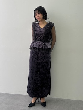 「アイテム（ドレス）」を使った、KAYAさん（レディース・153cm）の冬コーディネート