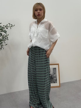 「レギュラー」｜「アイテム（ジャケット/アウター）」を使った、KAYAさん（レディース・153cm）の夏コーディネート