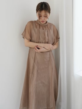 「アイテム（ドレス）」を使った、KAYAさん（レディース・153cm）の秋コーディネート