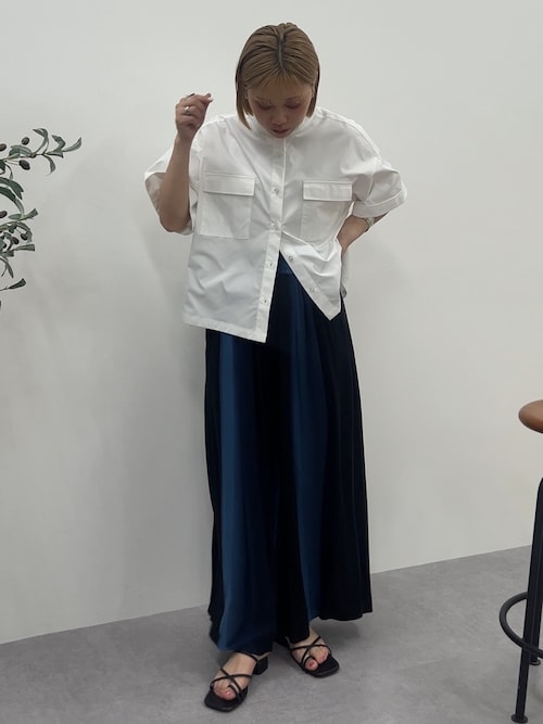 セール】胸ポケット付き短丈ゆったりサイズシャツ ［Soiunique